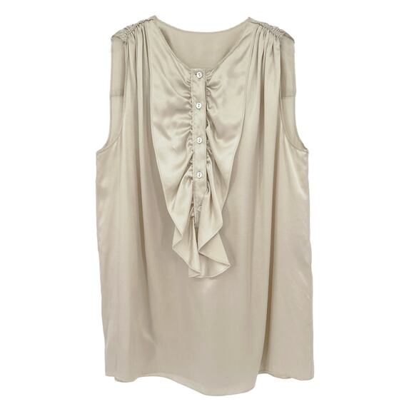 DOLCE & GABBANA Silk Sleeveless Ruffle Blouse M - Picture 1 of 7
